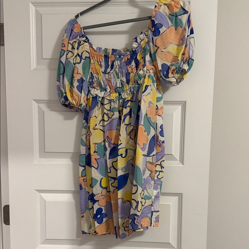Floral Multicolor Women's Dress